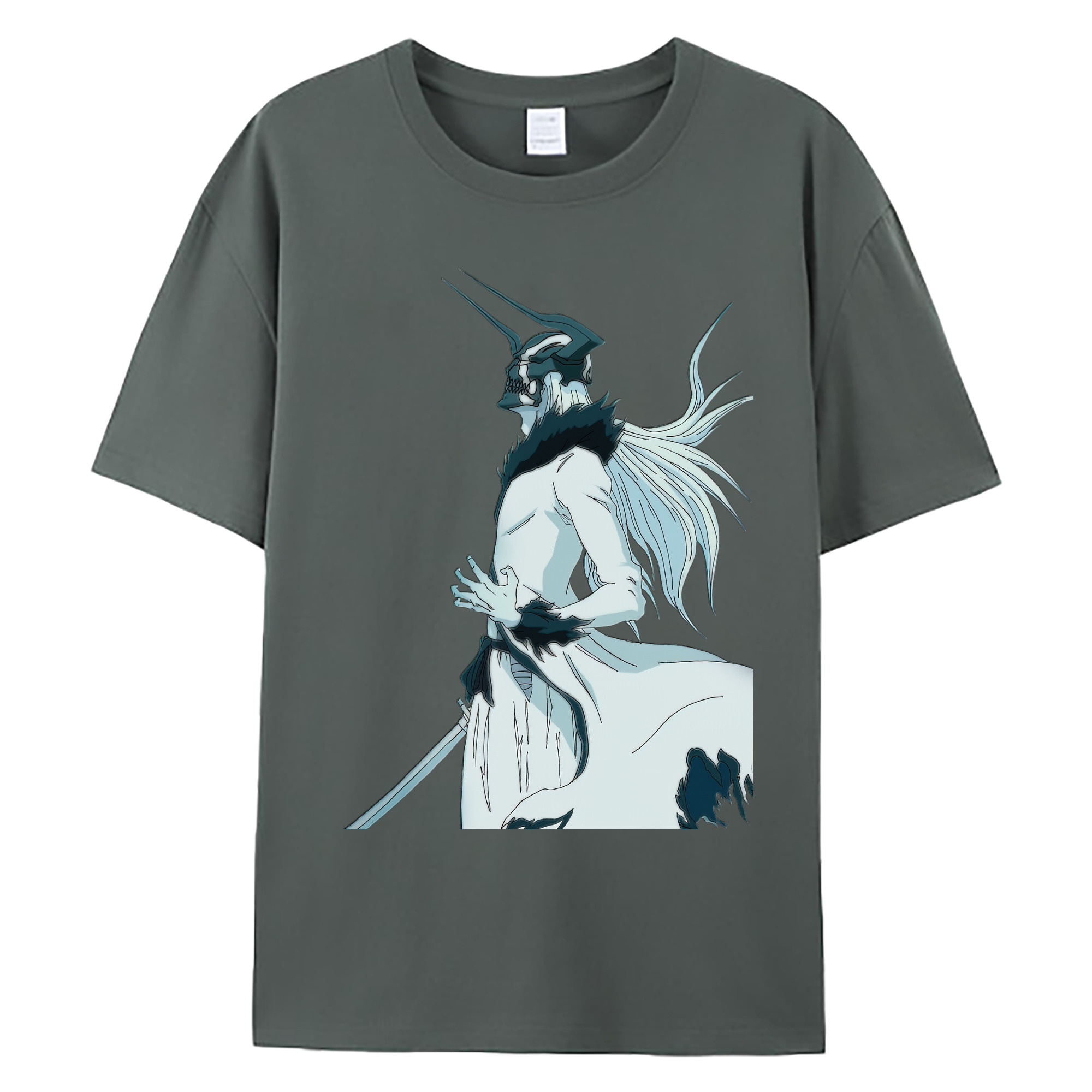 （画像用） ブリーチ 黒崎一護（くろさき いちご）BLEACH Kurosaki Ichigo 綿100％ メンズ半袖Tシャツ｜肌触りやわらか＆通気性